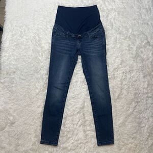 Kancan Maternity Jeans Womens Size 7 / 27 Skinny Stretch Full Panel Belly